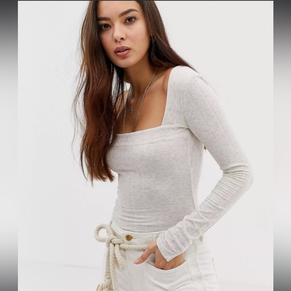 Free People | Beside me bodysuit with square neck